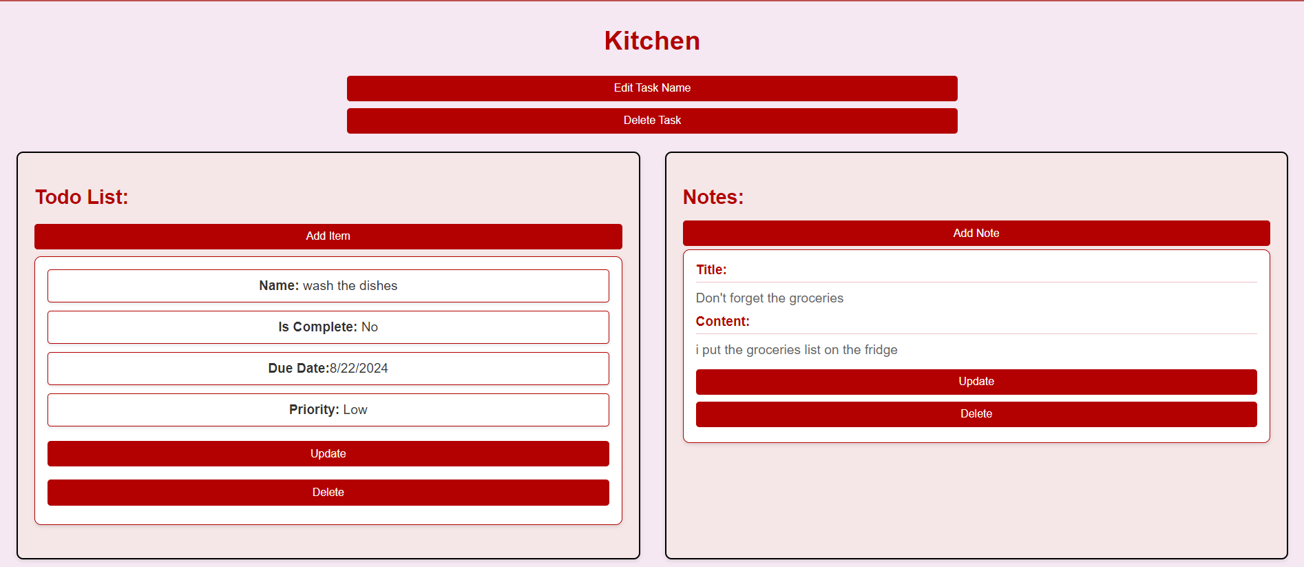 Personal Planner screenshot